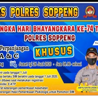 Anda Lahir 1 Juli? Satlantas Polres Soppeng Berikan SIM Khusus