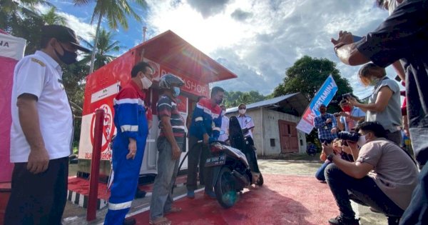 Pertashop Pertama di Pulau Sulawesi Resmi Mulai Beroperasi