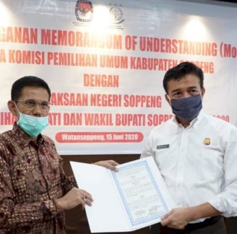 Jelang Pilkada, KPU Soppeng Jalin Kerjasama Dengan Kejari