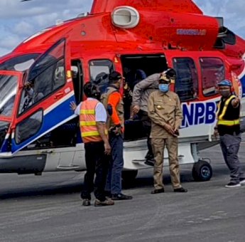 Gubernur Dampingi Kepala BNPB Tinjau Via Udara Lokasi Banjir Bandang Luwu Utara