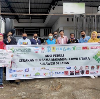 Deng Ical Lepas Rombongan Forum CSR Kesos Sulsel Bawa Bantuan ke Masamba