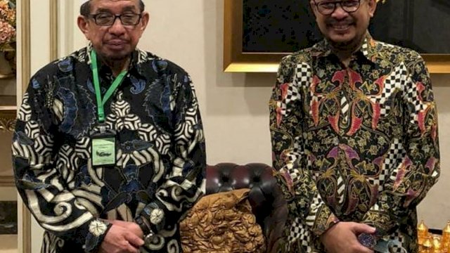 Bakal calon wali kota Makassar, Irman Yasin Limpo (None) saat menemui Ketua Majelis Syuro PKS, Salim Assegaf Al-Jufri.