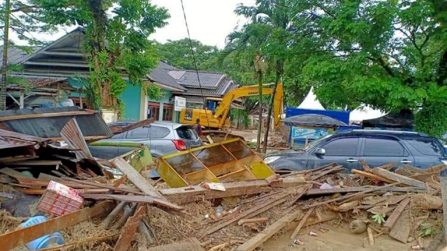 Salah satu sudut kota Masamba Luwu Utara, usai tersapu banjir bandang.