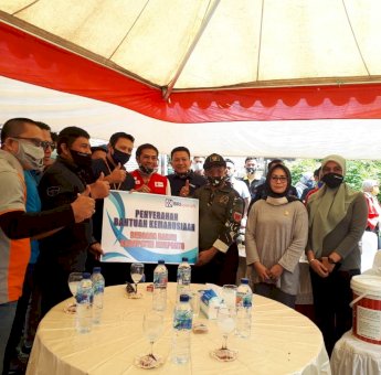 Bersama PMI Makassar, Forum CSR Sulsel Serahkan Bantuan ke Bupati Jeneponto dan Bantaeng