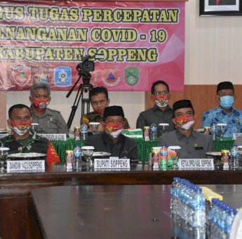 Bupati Soppeng Ikuti Vicon Kunjungan Panglima TNI dan Kapolri, Diminta Maksimalkan Penanganan Covid-19