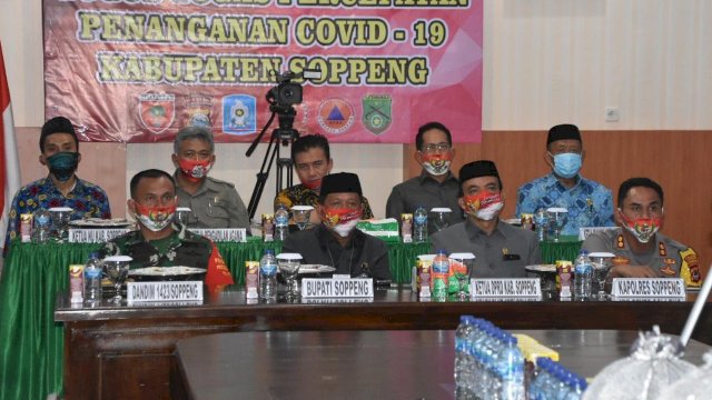 Bupati Soppeng Ikuti Vicon Kunjungan Panglima TNI dan Kapolri, Diminta Maksimalkan Penanganan Covid-19