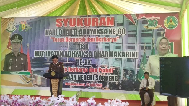 Syukuran Hari Bhakti Adhyaksa di Soppeng, Diwarnai Sejumlah Pemberian Penghargaan