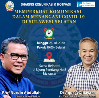 Dr Aqua Dwipayana Motivasi Puluhan Anggota Gugus Tugas Covid-19 Sulsel