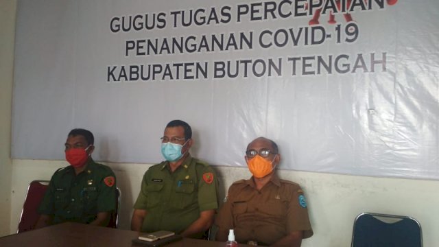 Konferensi Pers Gugus Tugas Covid-19 Buton Tengah, Senin (27/07/2020).