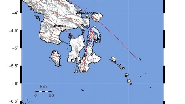 Gempa Berkekuatan 3,7 SR Guncang Kabupaten Muna dan Buton Utara