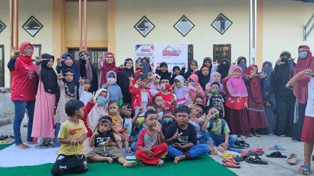 Meriahkan HUT RI Ke-75, Rumah Dongeng Chapter Sinjai Gelar Lomba Baca Buku dan Mewarnai Anak-anak
