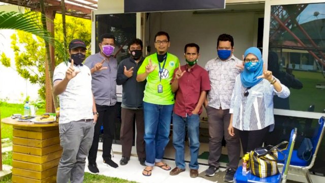 Kunjungan KPID Sultra di salah satu Kantor Biro TV Swasta Nasional, Jumat (25/09/2020).