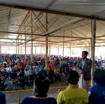 Pilkada Torut 2020: Ribuan Warga Hadiri Deklarasi Ombas-Dedy