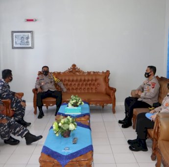 TNI AL Gorontalo terima kunjungan Kapolda Gorontalo