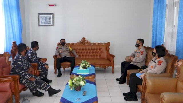TNI AL Gorontalo terima kunjungan Kapolda Gorontalo