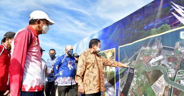 Gubernur Lakukan Pematokan Lahan Pelebaran Jalan Metro Tanjung Bunga Makassar