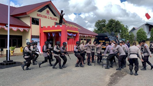 Batalyon C Brimobda Sulsel Permantapkan Kesiapan Pengamanan untuk Pilkada Serentak 2020