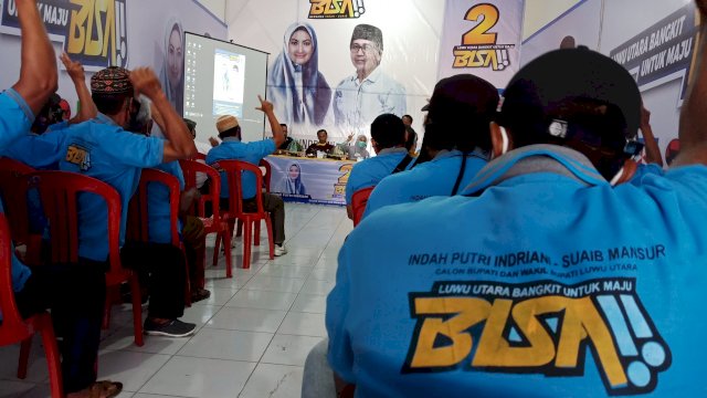 Pilkada Lutra 2020, Kukuhkan Tim Kecamatan di Bone-Bone Indah: Narasi BISA Narasi Positif