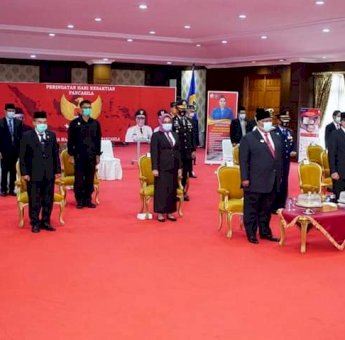 Gubernur Sultra Ikuti Upacara Hari Kesaktian Pancasila Secara Virtual