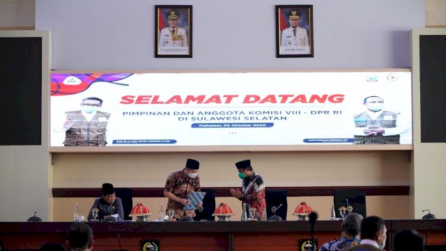Disambut Wagub Sulsel, Komisi VIII DPR RI Serap Masukan RUU Penanggulangan Bencana