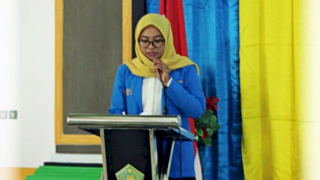 Ketua PKC PMII Maluku, Inda Ulfa Mansyur.