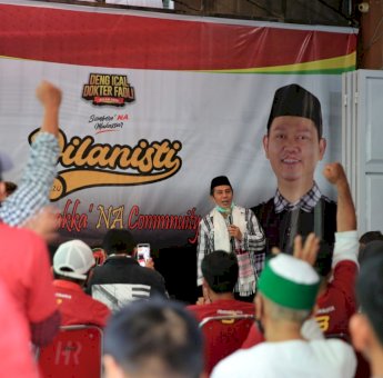 Pilwali Makassar 2020. Resmikan Posko Tim Bos Community Deng Ical : Ayo Kita Berjuang Bersama