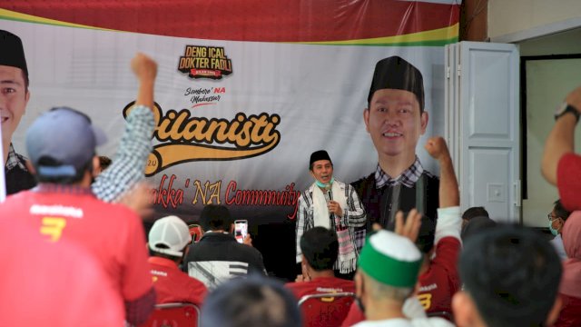 Pilwali Makassar 2020. Resmikan Posko Tim Bos Community Deng Ical : Ayo Kita Berjuang Bersama