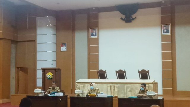 Pemprov Sultra saat melakukan rapat pembentukkan Tim Sosialisasi Undang-Undang Cipta Kerja