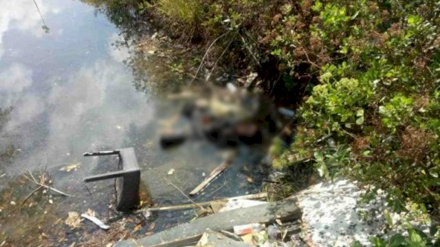 Seorang warga yang ditemukan tak bernyawa di Hutan Bakau Teluk Kendari.