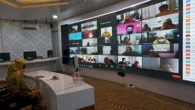 Rakor penyusunan APBD 2021 yang dilakukan secara virtual, Selasa (06/10/2020).