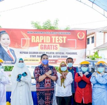 KONI Sultra Adakan Rapid-test Gratis 177 Warga, Hasilnya 27 Reaktif