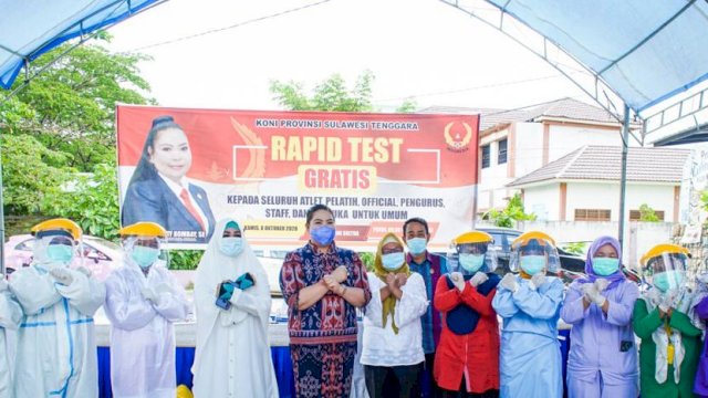 KONI Sultra Adakan Rapid-test Gratis 177 Warga, Hasilnya 27 Reaktif