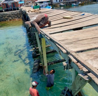 Swadaya Masyarakat Berhasil Perbaiki Dermaga Pulau Harapan Kabupaten Sinjai