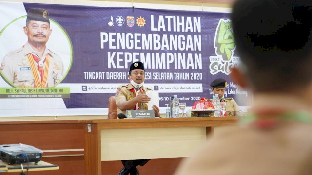 Wagub Andi Sudirman Bahas Kepemimpinan di Hadapan Anggota Pramuka Sulsel