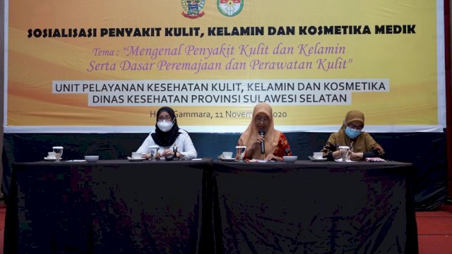 DWP dan UPK4 Dinas Kesehatan Sulsel Gelar Sosialisasi Penyakit Kulit, Kelamin, dan Kosmetika Medik