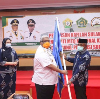 Pelepasan Kafilah Sultra pada MTQ ke-28, Gubernur Minta Maaf Peserta Tidak Semua Diberangkatkan