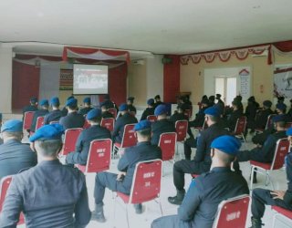 Batalyon C Pelopor Brimobda Sulsel Gelar Live Streaming Upacara HUT ke-75 Korps Brimob Polri
