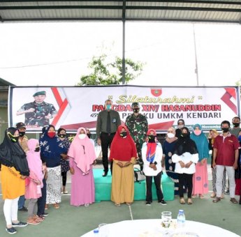 Silaturrahim Bersama UMKM Kota Kendari, Pangdam XIV/Hasanuddin Berikan Bantuan Usaha