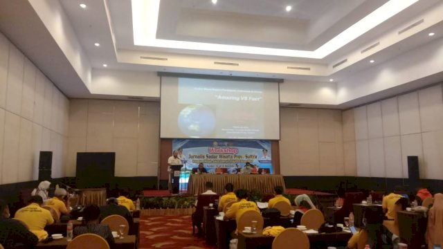 Suasana kegiatan workshop jurnalis sadar wisata di Hotel Claro Kendari, Rabu (18/11/20). Foto: istimewa