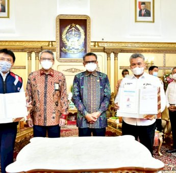 Penandatanganan MoU Perseroda Sulsel dan PT. Waskita, Gedung Menara Kembar Segera Dibangun di CPI Makassar