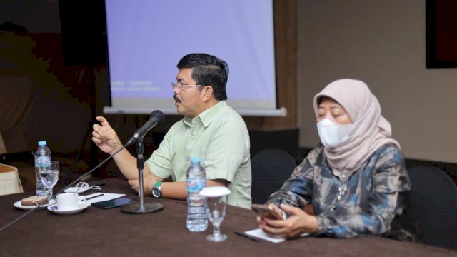 Ketua DPW PPP Sulsel Muh Aras, saat memimpin rapat persiapan Muktamar ke IX PPP 