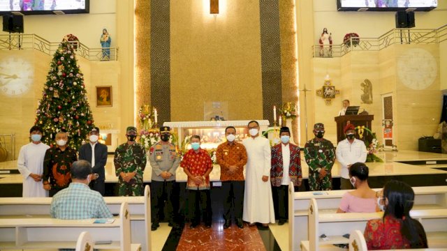 Wagub Sulsel dan Forkompinda Monitoring Natal
