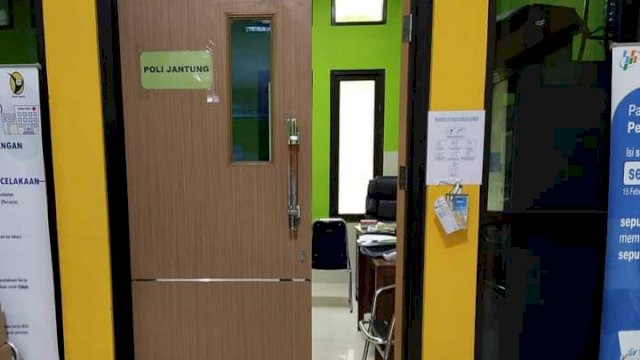 Suasana Ruang Poli Jantung RSUD Sinjai, Kamis (21/01/2021).