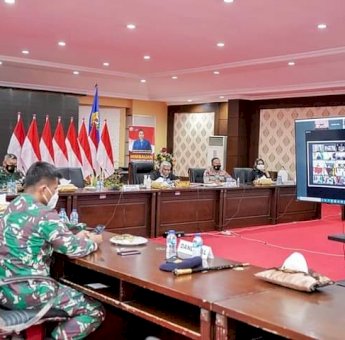 Gubernur Sultra Hadiri Rapat Penanganan Pendemi Covid-19 dan Pelaksanaan Vaksinasi se-Indonesia