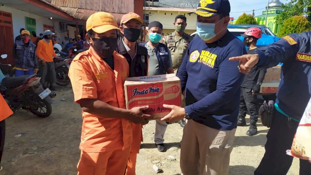 Penyaluran Bantuan Pemkot Parepare Langsung Ke Lokasi Pengungsi di Mamuju