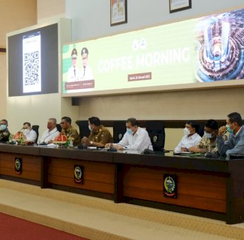 Evaluasi Kinerja OPD Lingkup Pemprov Sulsel, Gubernur Nurdin Abdullah Gelar Coffee Morning