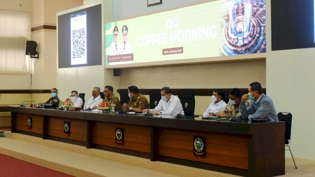Evaluasi Kinerja OPD Lingkup Pemprov Sulsel, Gubernur Nurdin Abdullah Gelar Coffee Morning
