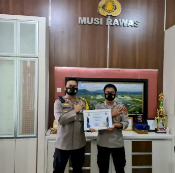 Polres Musi Rawas Terima Penghargaan Polda Sumsel