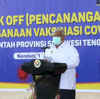Laksanakan Vaksinasi Covid-19 Perdana di Sultra, Ini Pesan Gubernur