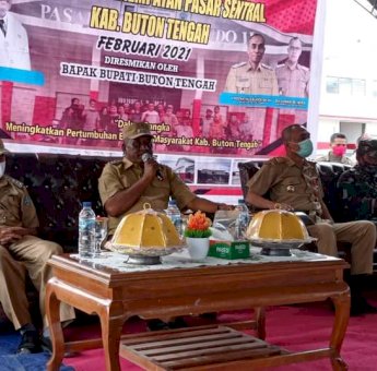 Resmikan Pasar Sentral Buteng, Samahuddin: Butuh Peran Aktif untuk Dapatkan Anggaran Pembangunanya